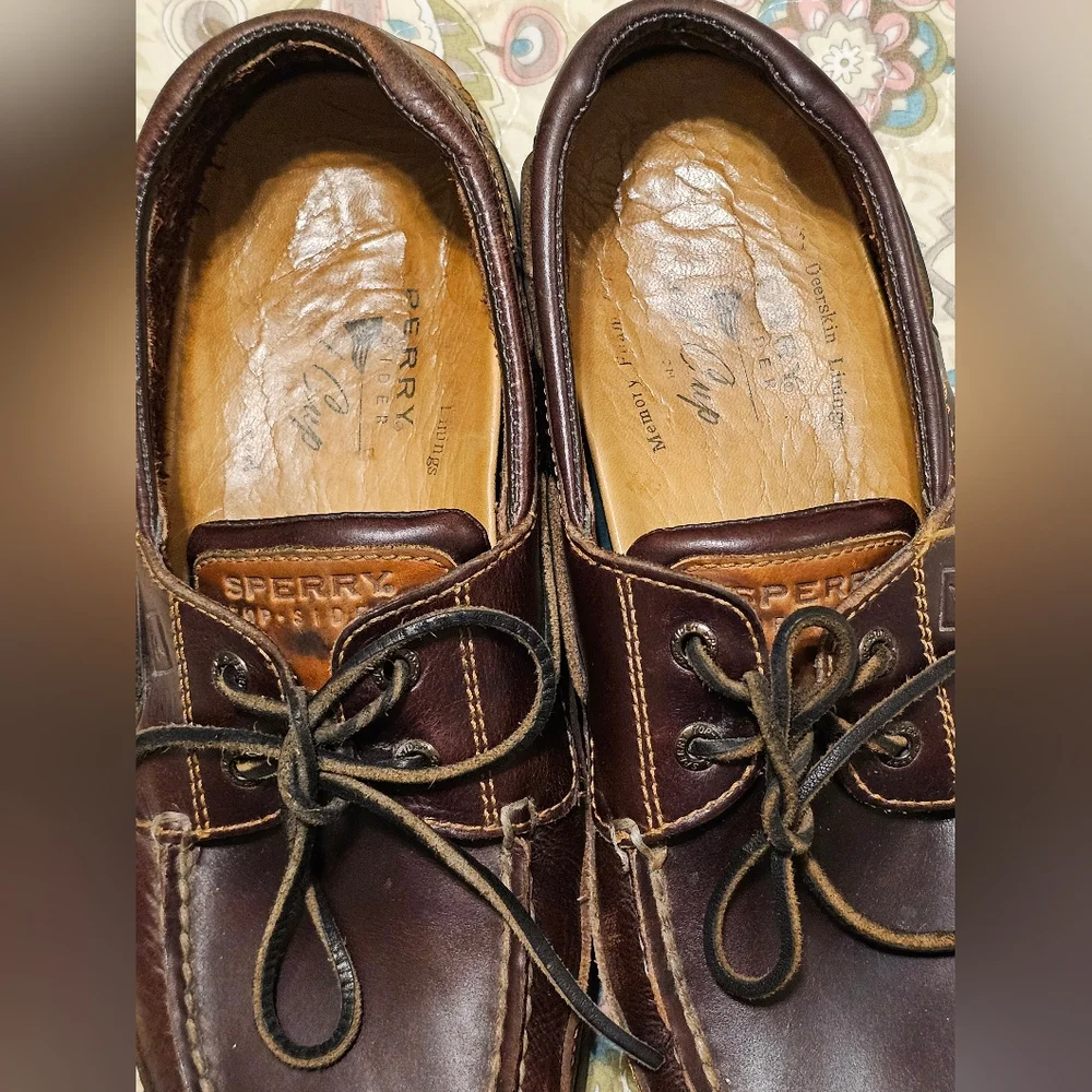 Sperry Top Sider Mako Leather Boat Shoes w/removable Insoles, Men's, Size 10M